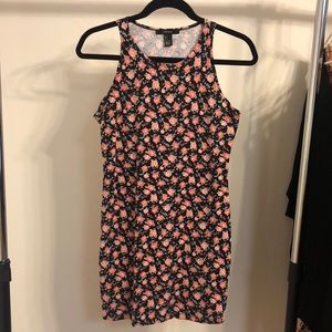 Forever 21 bodycon floral mini dress